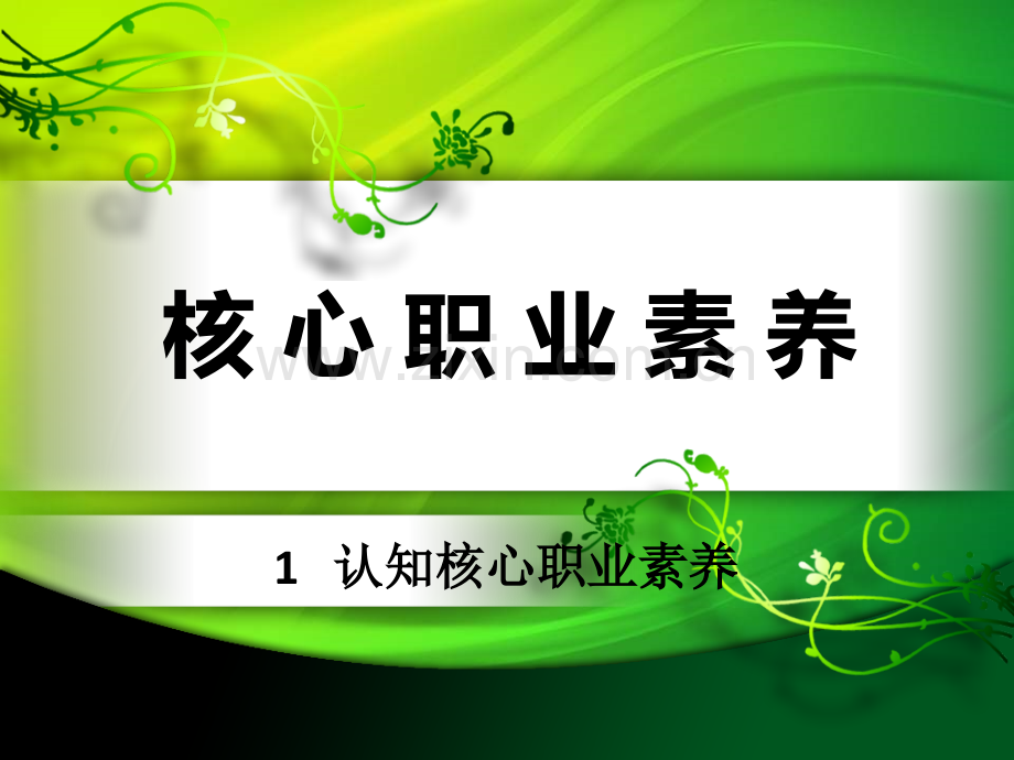 核心职业素养教学课件电子教案全书整套课件幻灯片.pptx_第1页