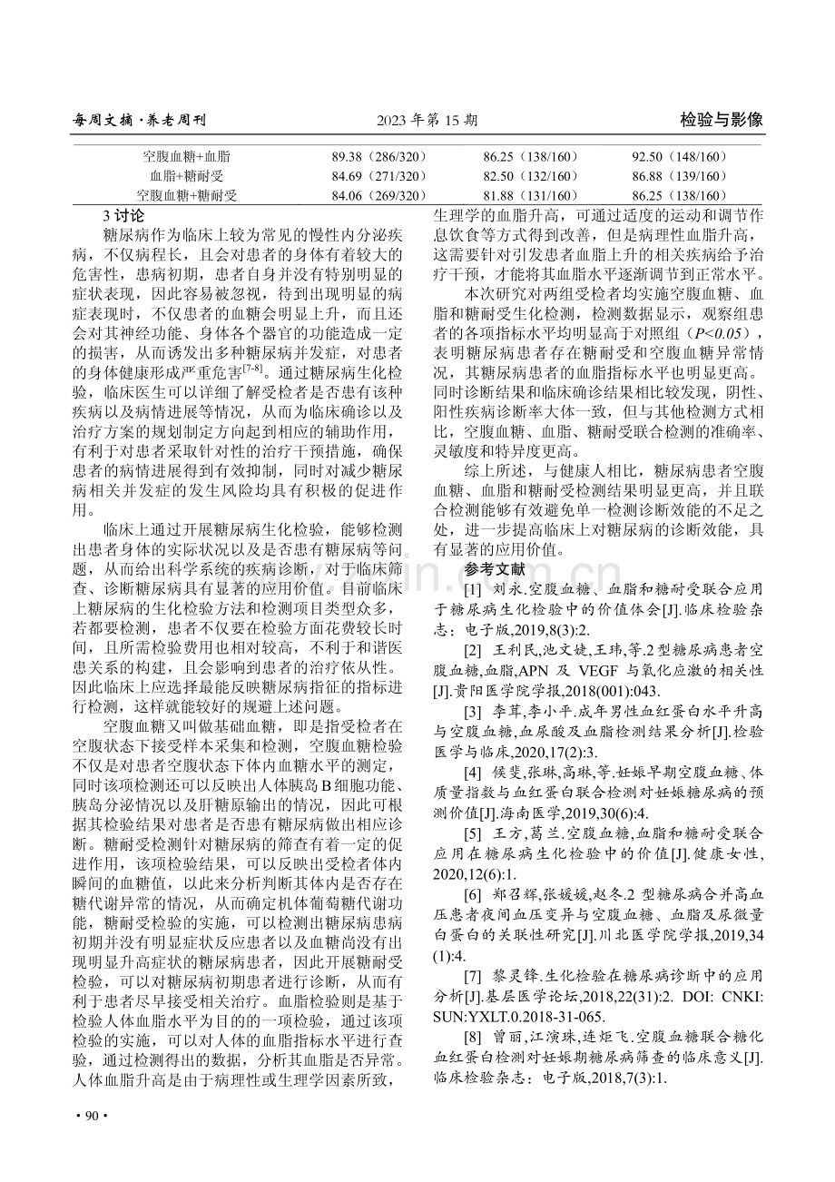 空腹血糖、血脂联合糖耐受在糖尿病生化检验中的价值.pdf_第3页