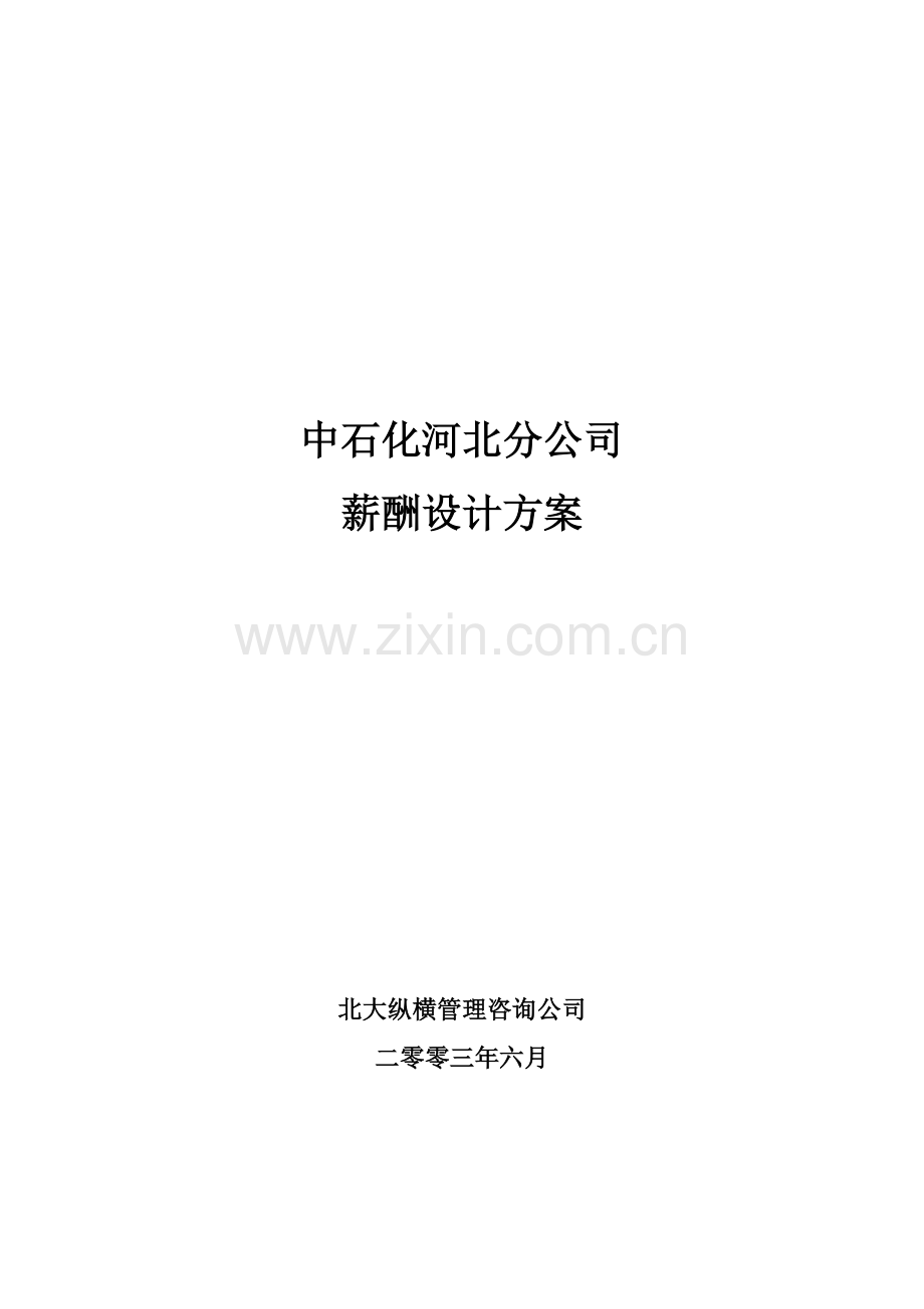 中石化河北公司薪酬设计方案.doc_第1页