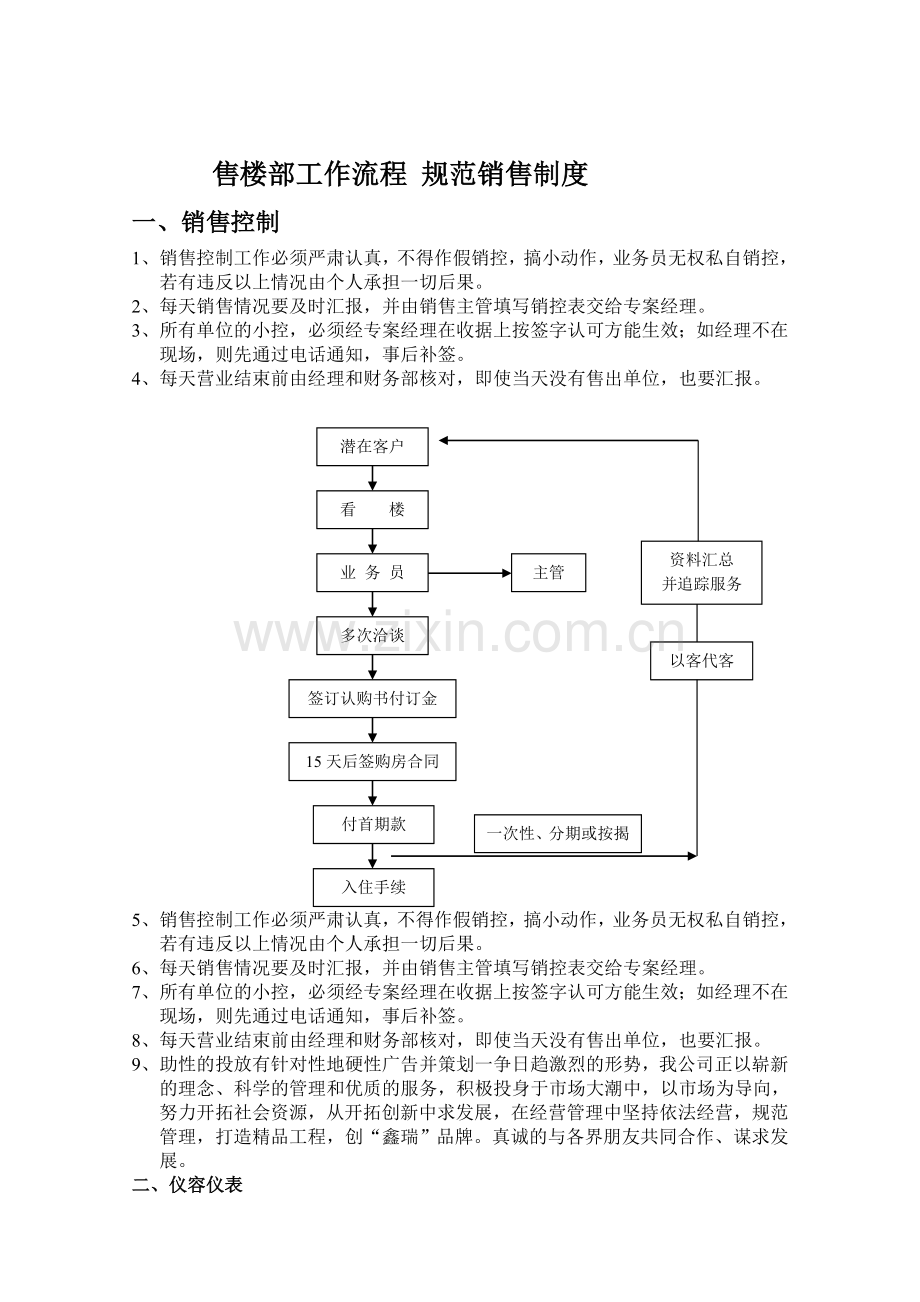 售楼部工作流程规范销售制度1.doc_第1页