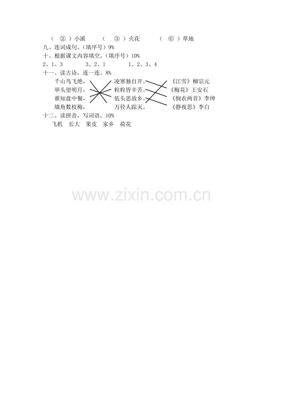 一年级上语文期末试题轻松夺冠1516上海市宝山区实验小学沪教版.doc_第3页