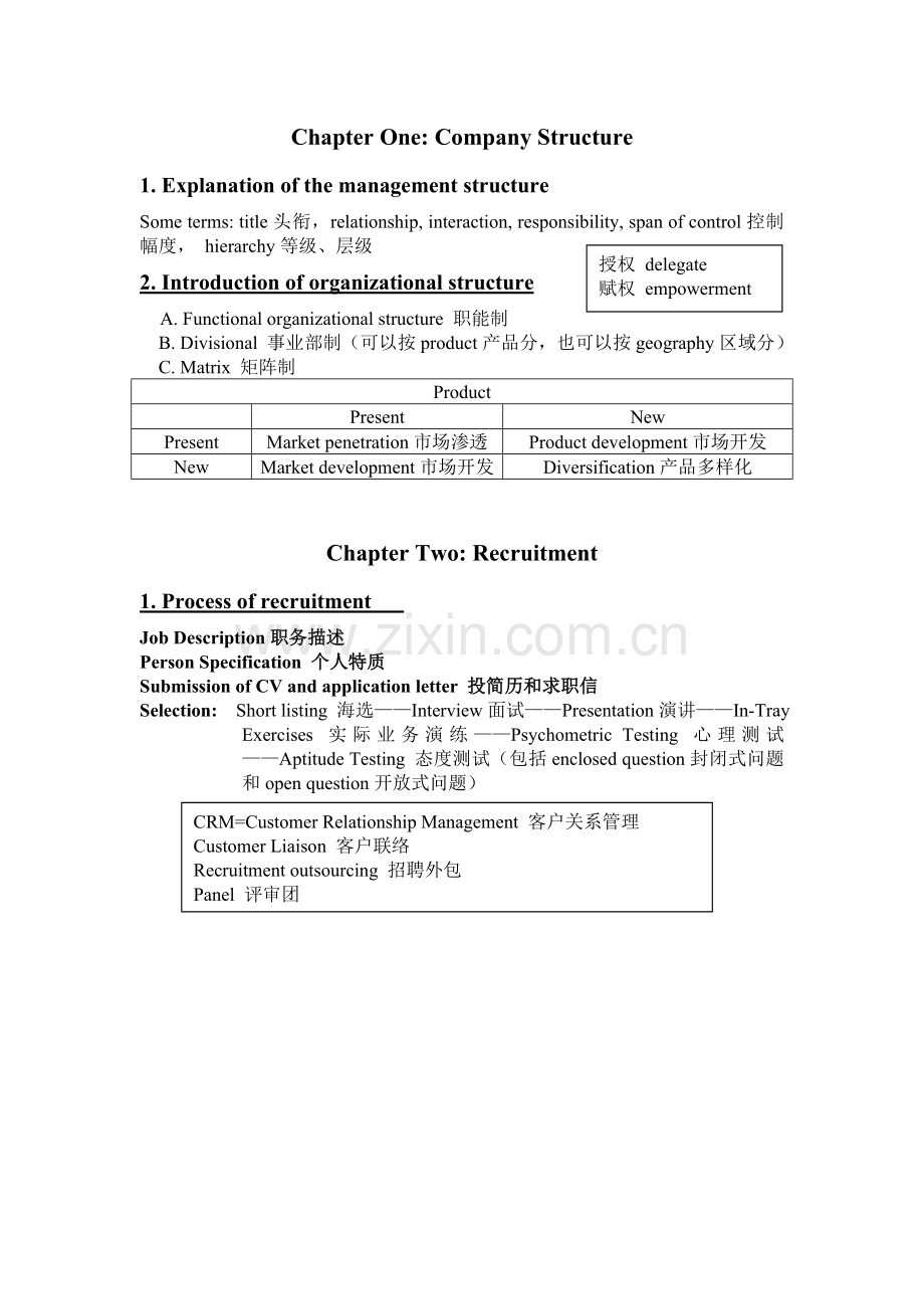 商务英语各版块知识整理.doc_第1页