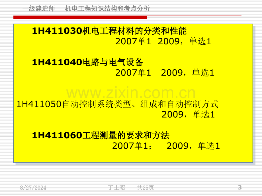 一级建造师机电工程知识结构和考点分析.pptx_第3页