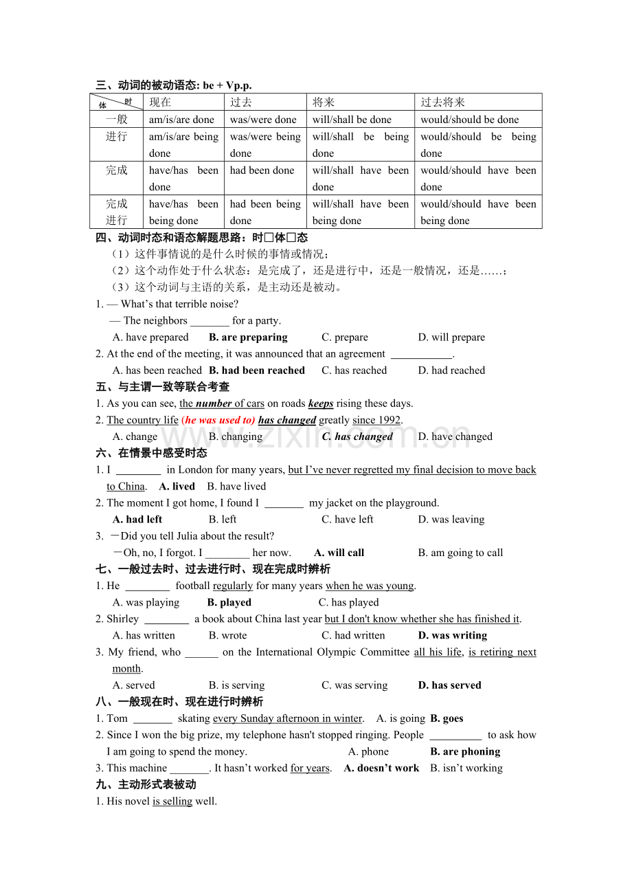 动词时态和语态简析精练.doc_第2页