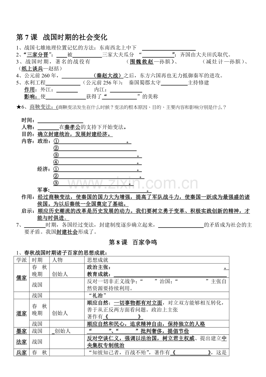 七年级历史上知识点填空版.doc_第3页