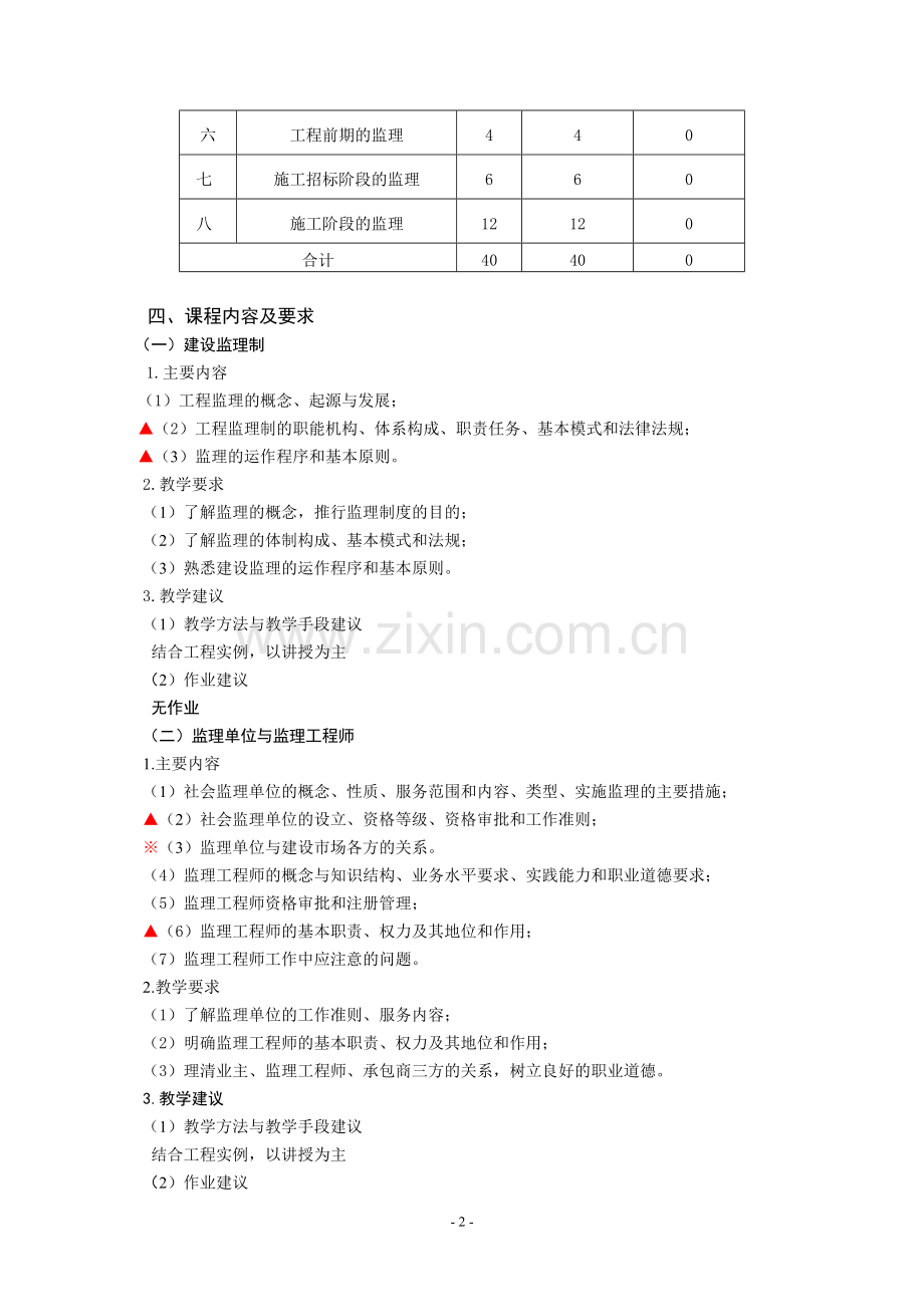 市政工程监理教学大纲.doc_第2页