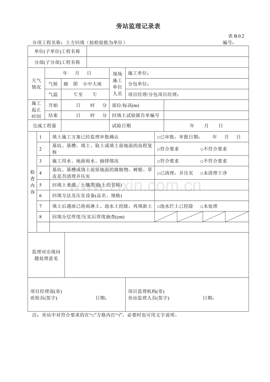 监理旁站记录表样板全分项.doc_第2页