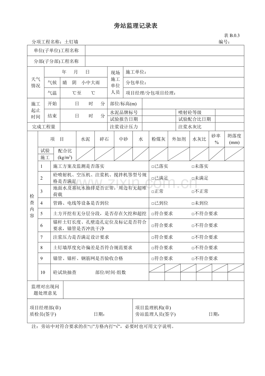 监理旁站记录表样板全分项.doc_第3页