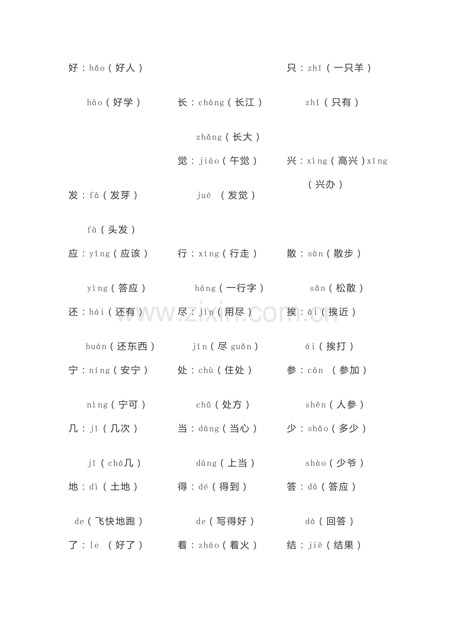 一年级下册语文素材加偏旁组新字再组词多音字│苏教版.doc_第2页