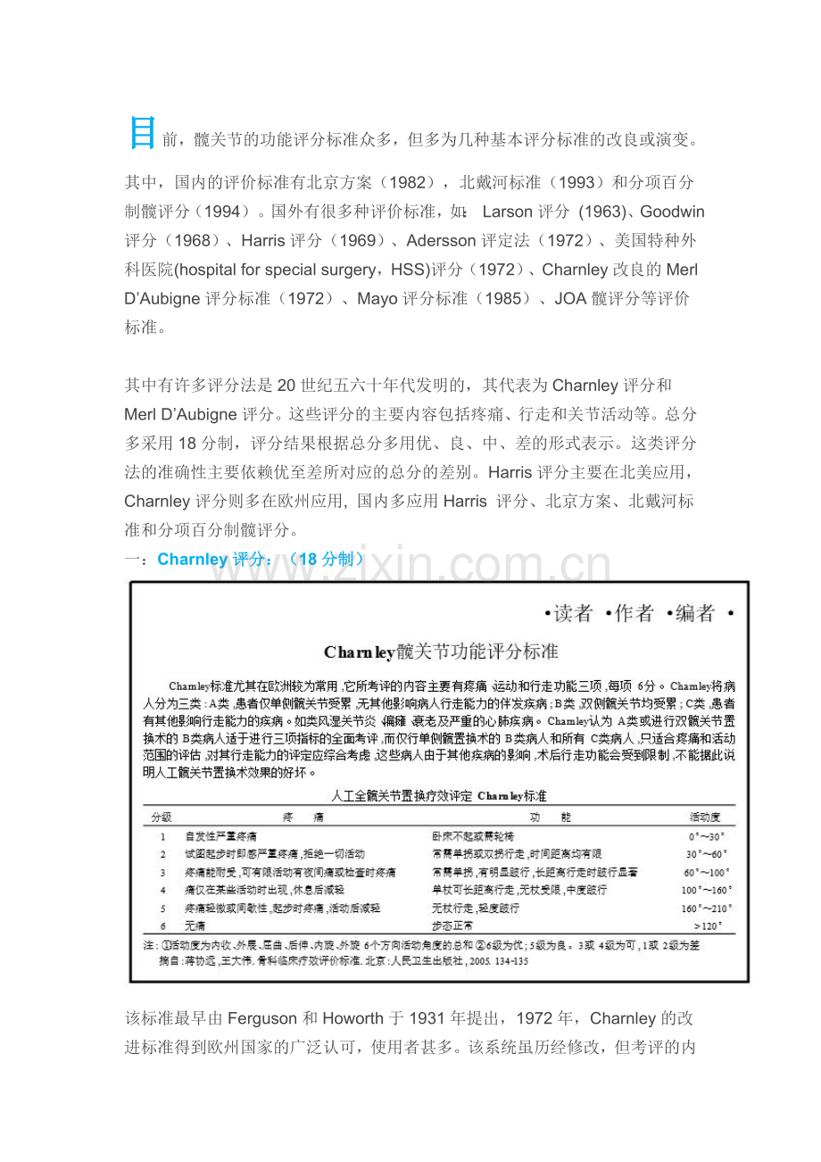 髋关节评定表.doc_第1页