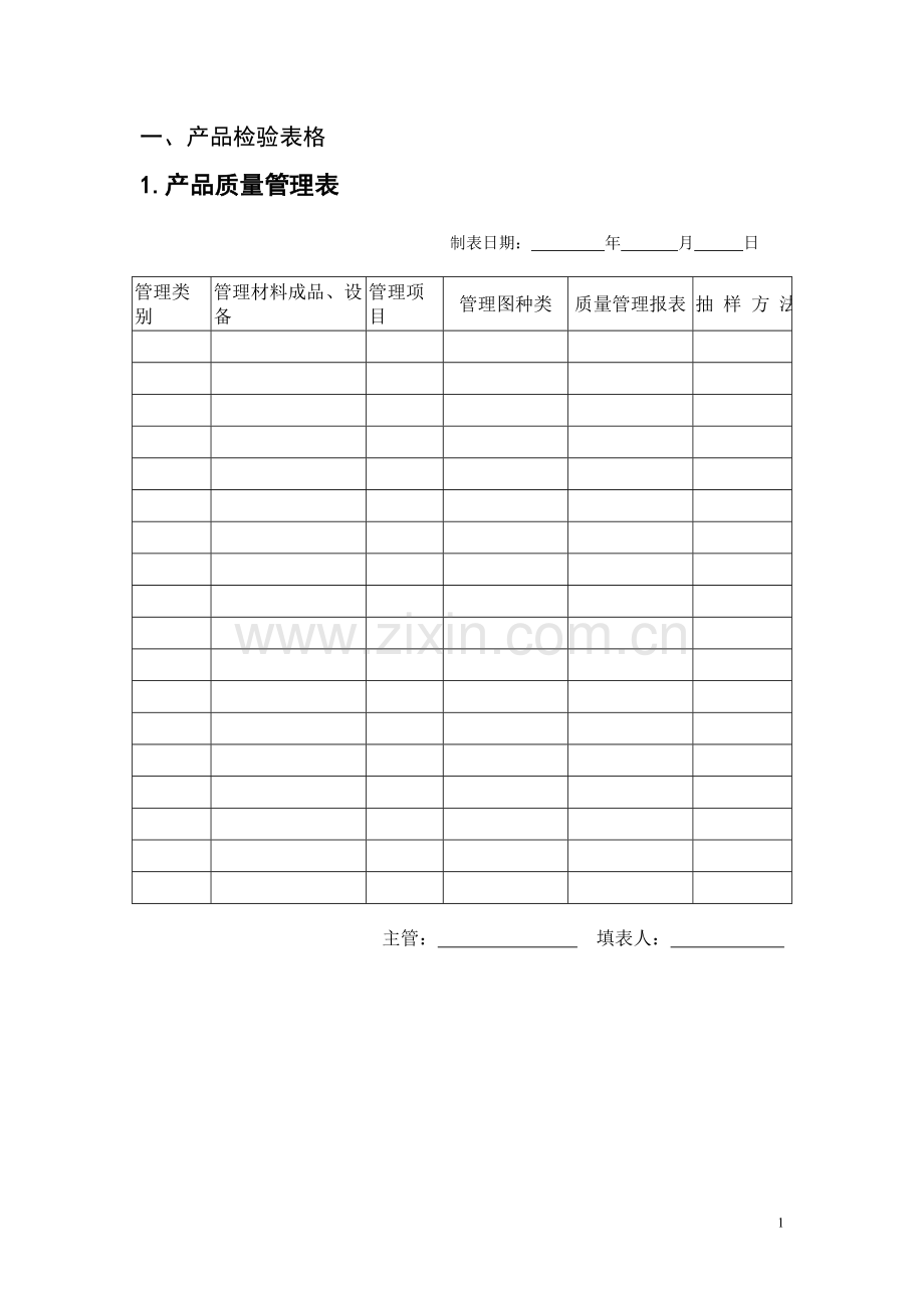 产品检验表格.doc_第1页