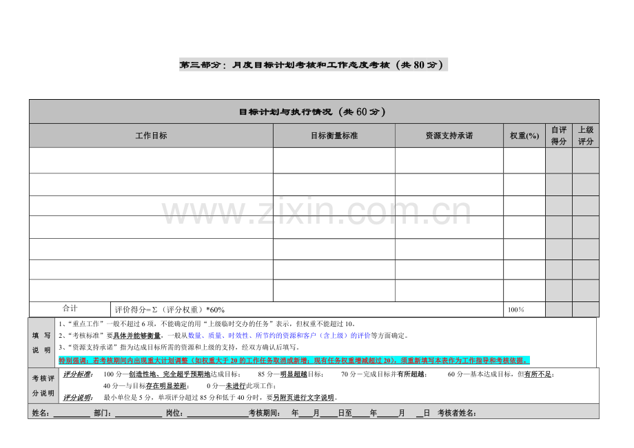 员工月度考核表.doc_第2页