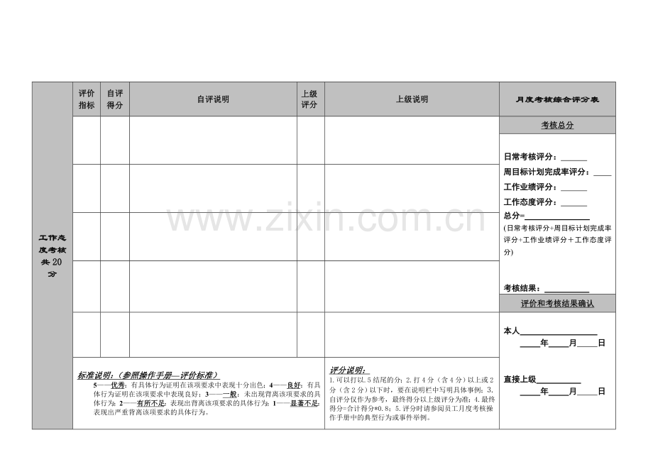 员工月度考核表.doc_第3页