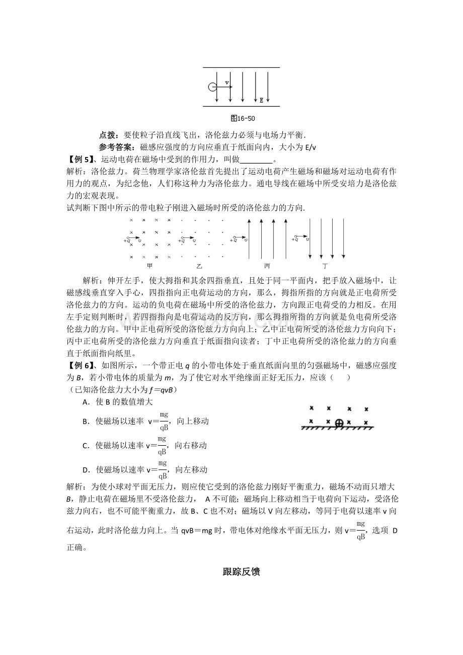 物理35探究洛伦兹力学案粤教版选修31.doc_第2页