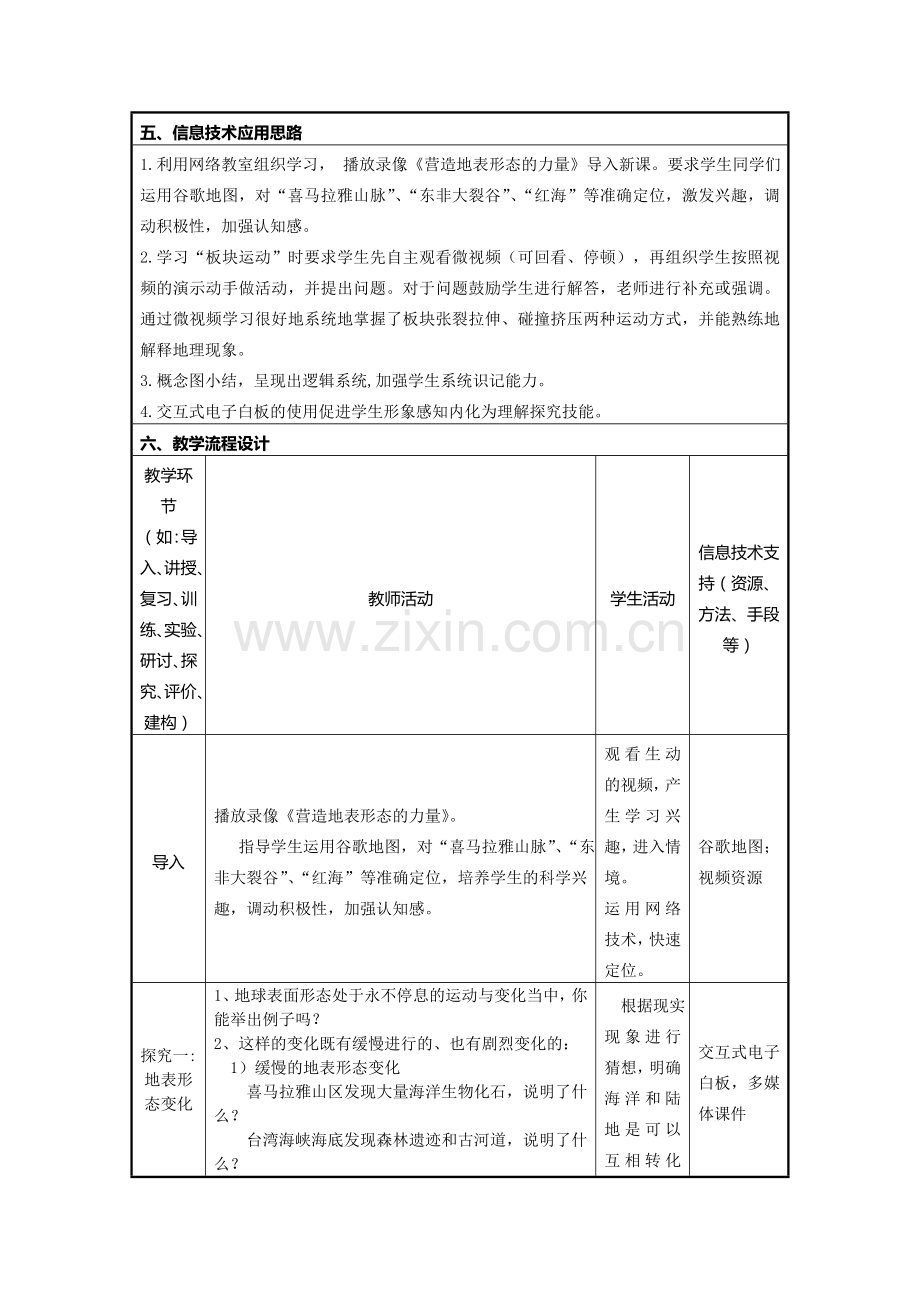 初中地理信息化教学设计海陆的变迁.doc_第2页