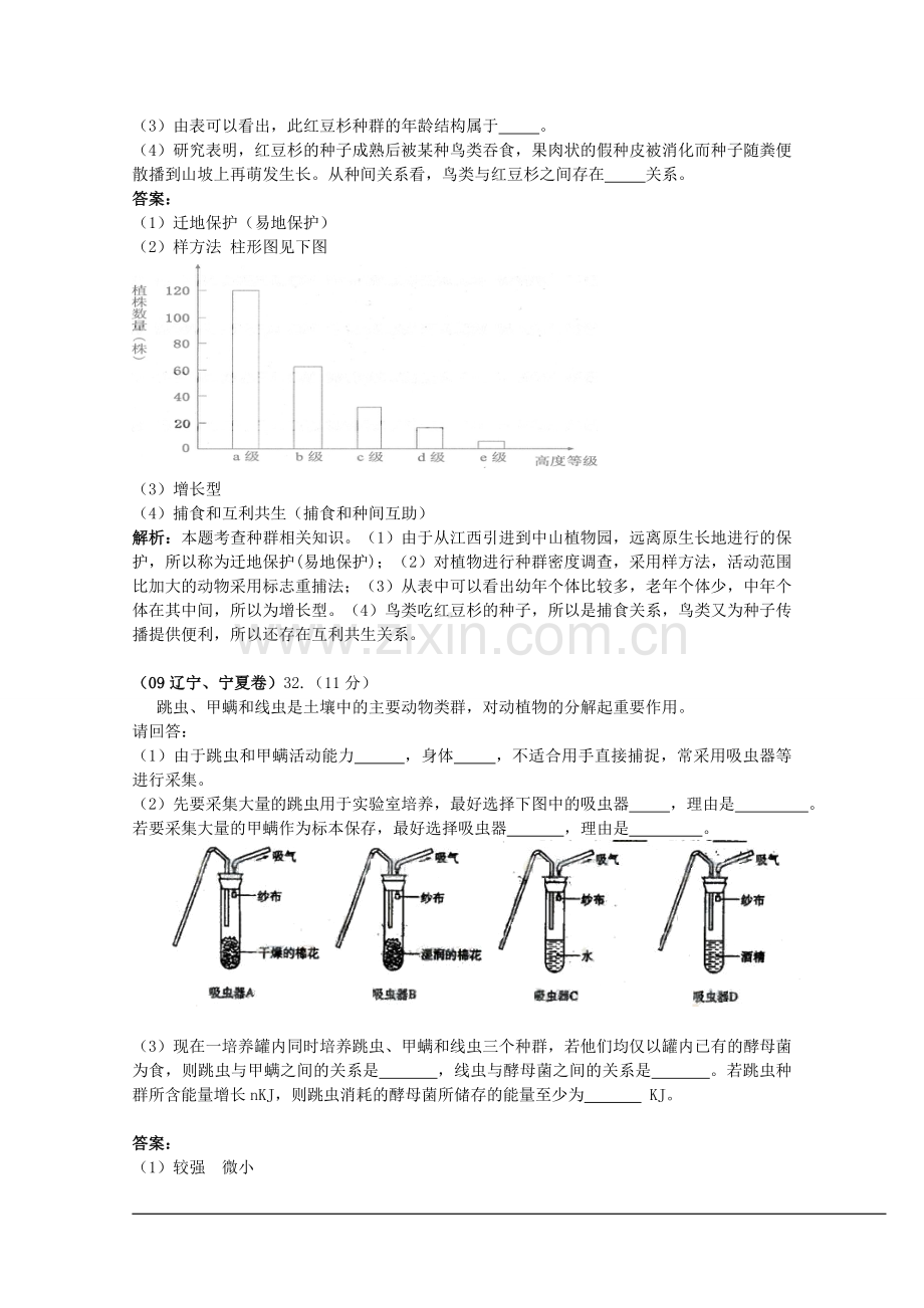 高考生物试题分类汇编——稳态与环境1.doc_第3页