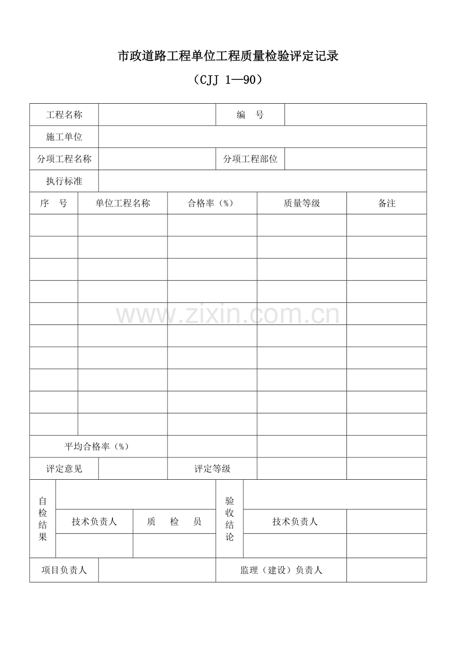 市政道路工程质量检验评定基本要求用表.doc_第3页