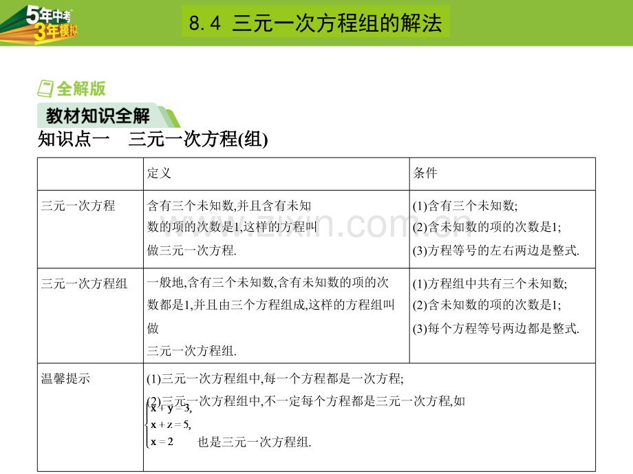 七年级数学下册84三元一次方程组的解法.pptx_第2页