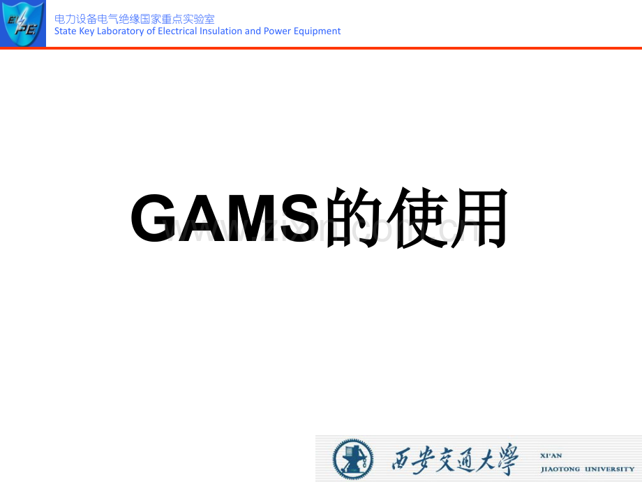 GAMS程序的使用.pptx_第1页