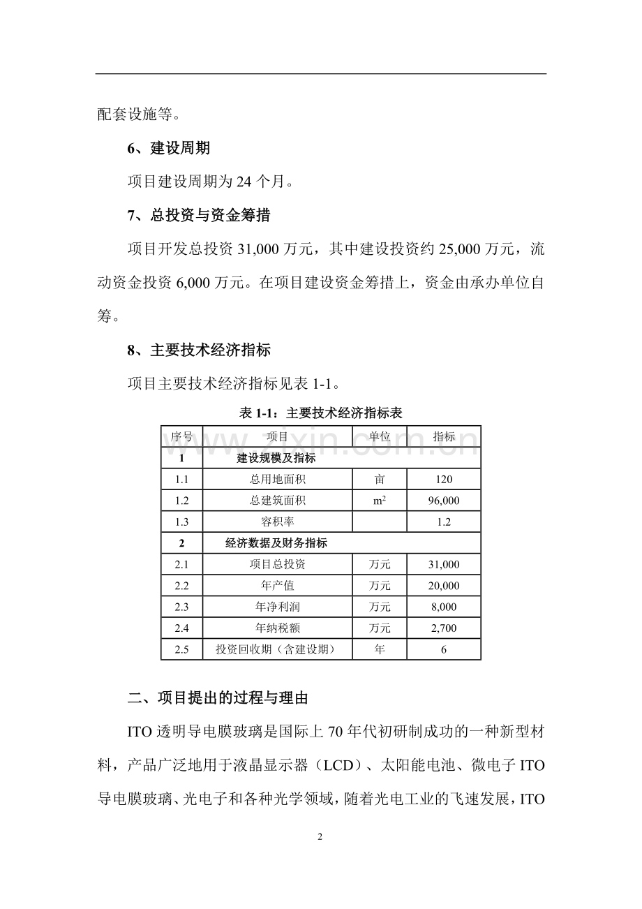 ito透明导电膜玻璃制造项目建设可行性研究报告.doc_第2页