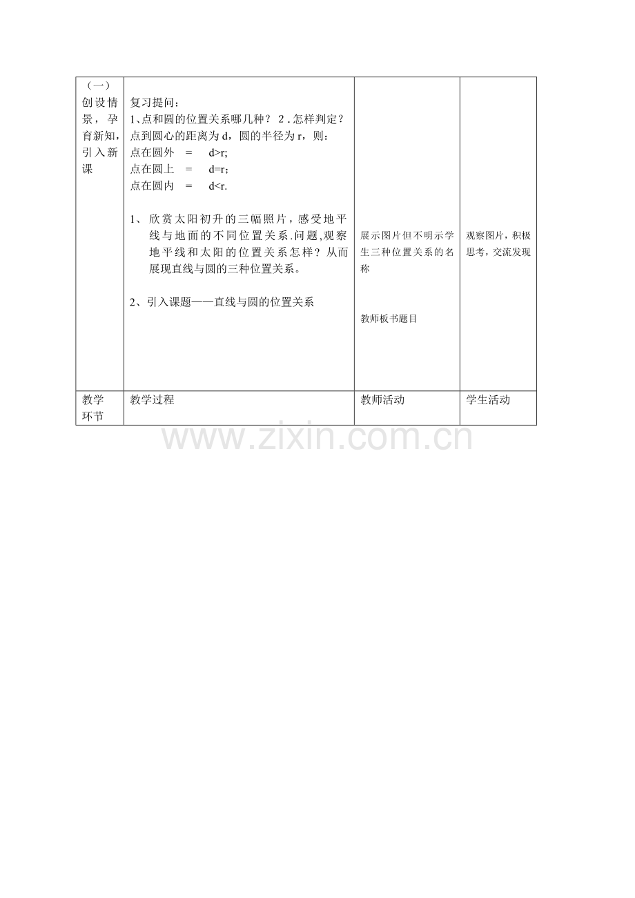 初中数学九年级下册直线与圆的关系.doc_第2页