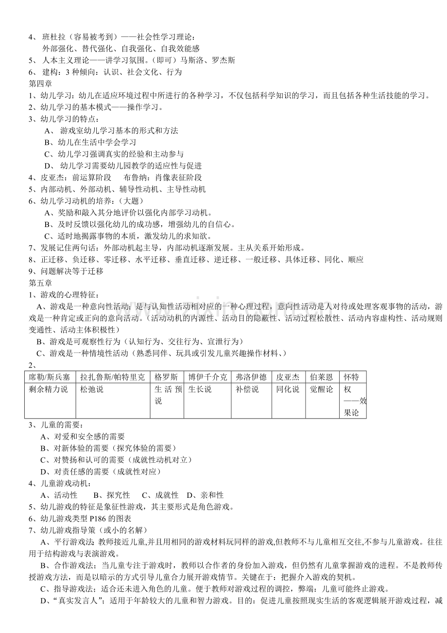 学前教育心理学总复习汇总.doc_第2页