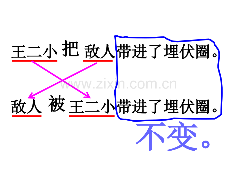 人教版一年级下册把字句改成被字句练习.pptx_第3页