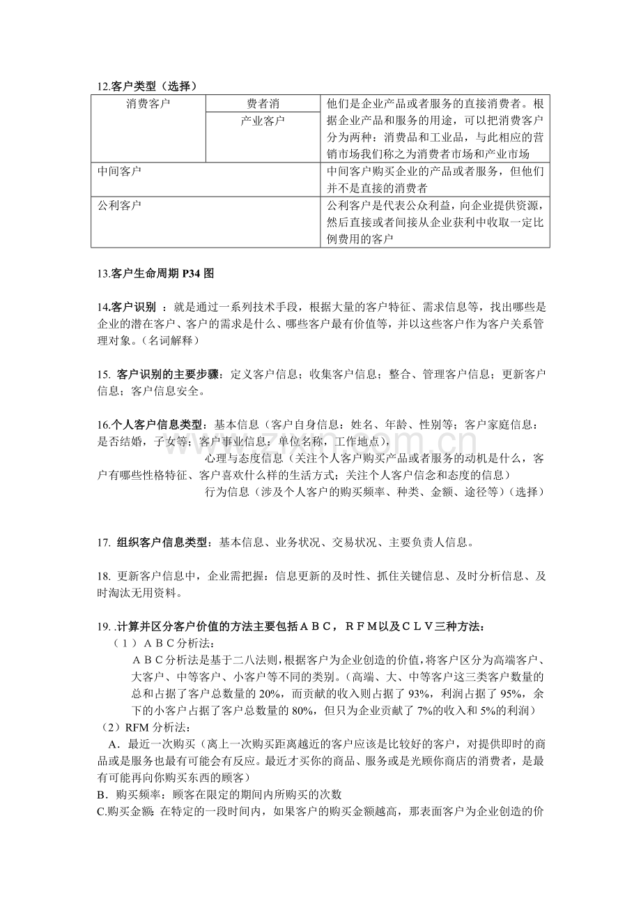 2013客户关系管理期末复习资料.doc_第2页