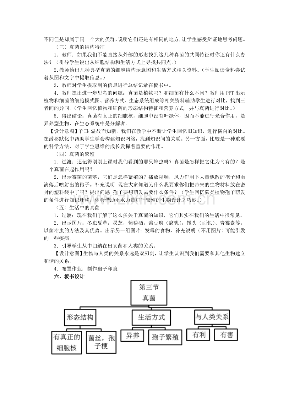 八年级生物上册-543-真菌教学设计-新版新人教版1.doc_第2页