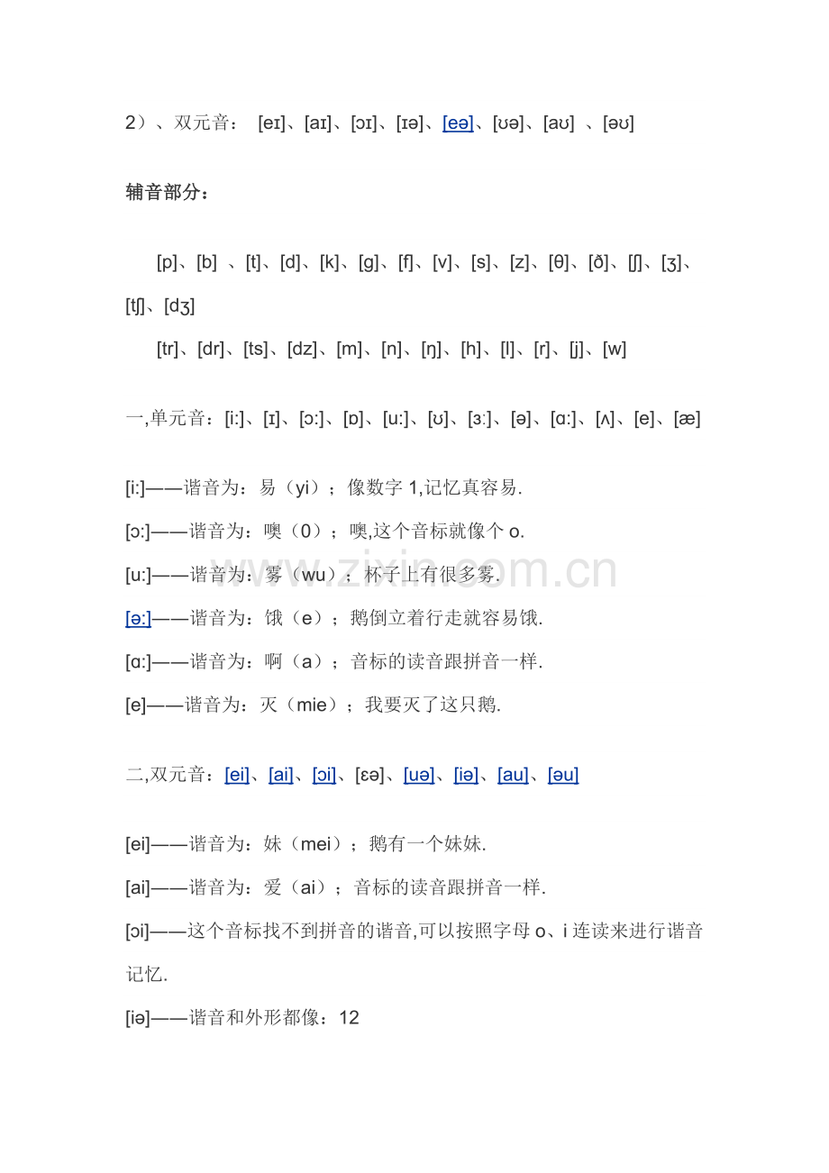 英语四十八个音素发音图解口形及发音方法.doc_第3页