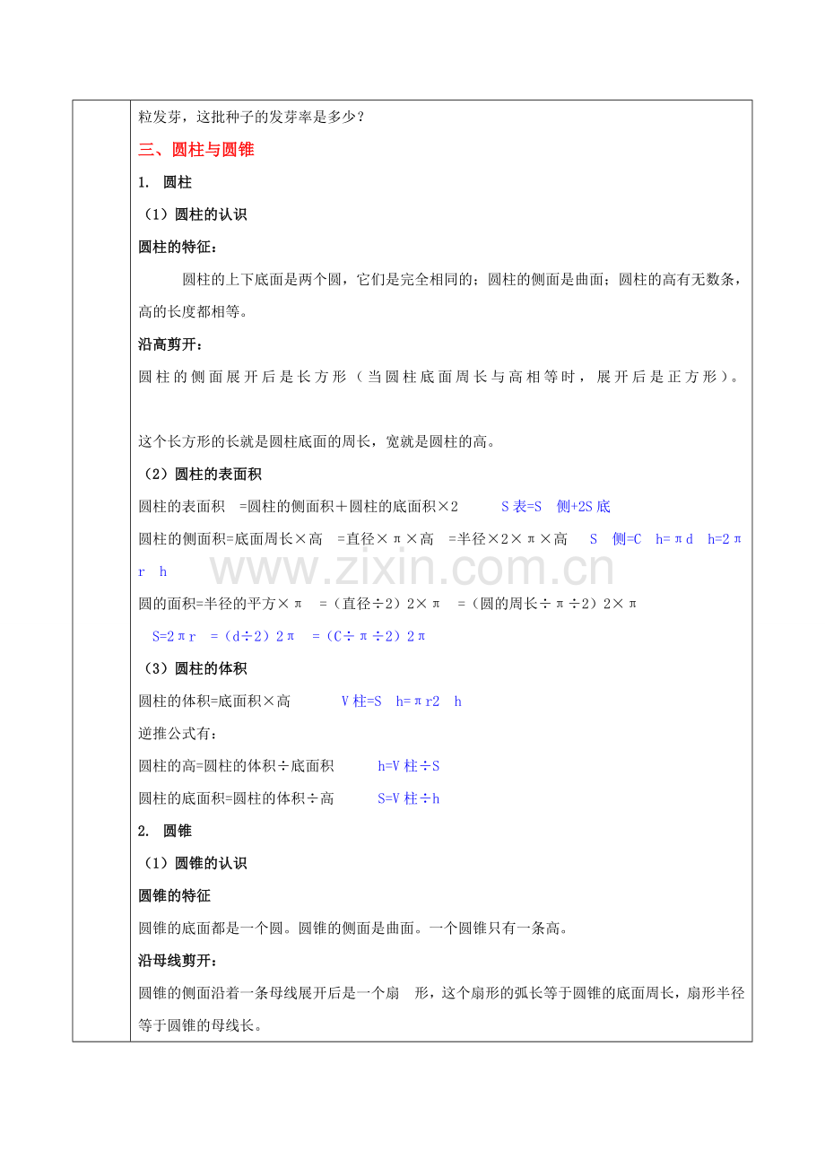 六年级下册数学期中复习知识点与习题.doc_第3页