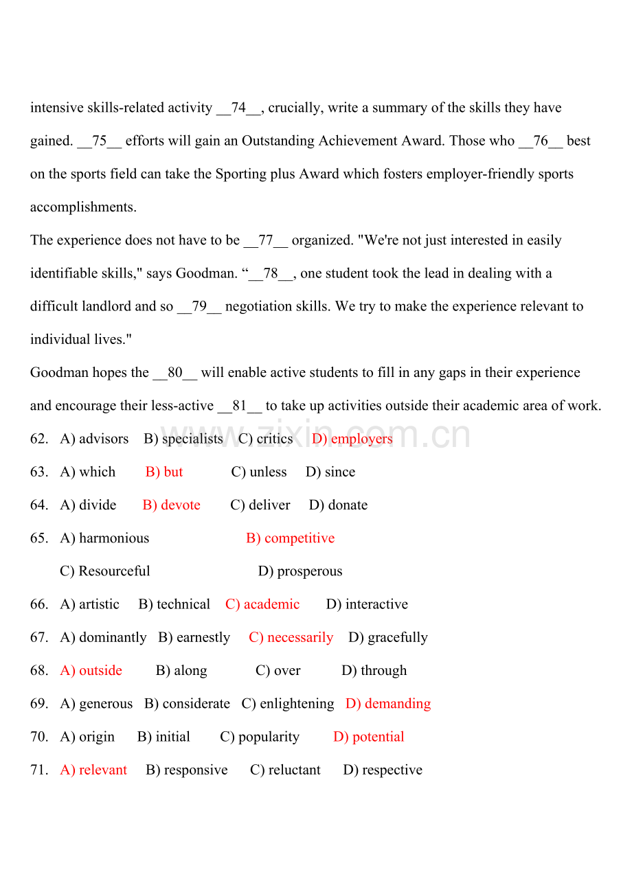 6月大学英语六级完形填空真题及其效度分析.doc_第2页