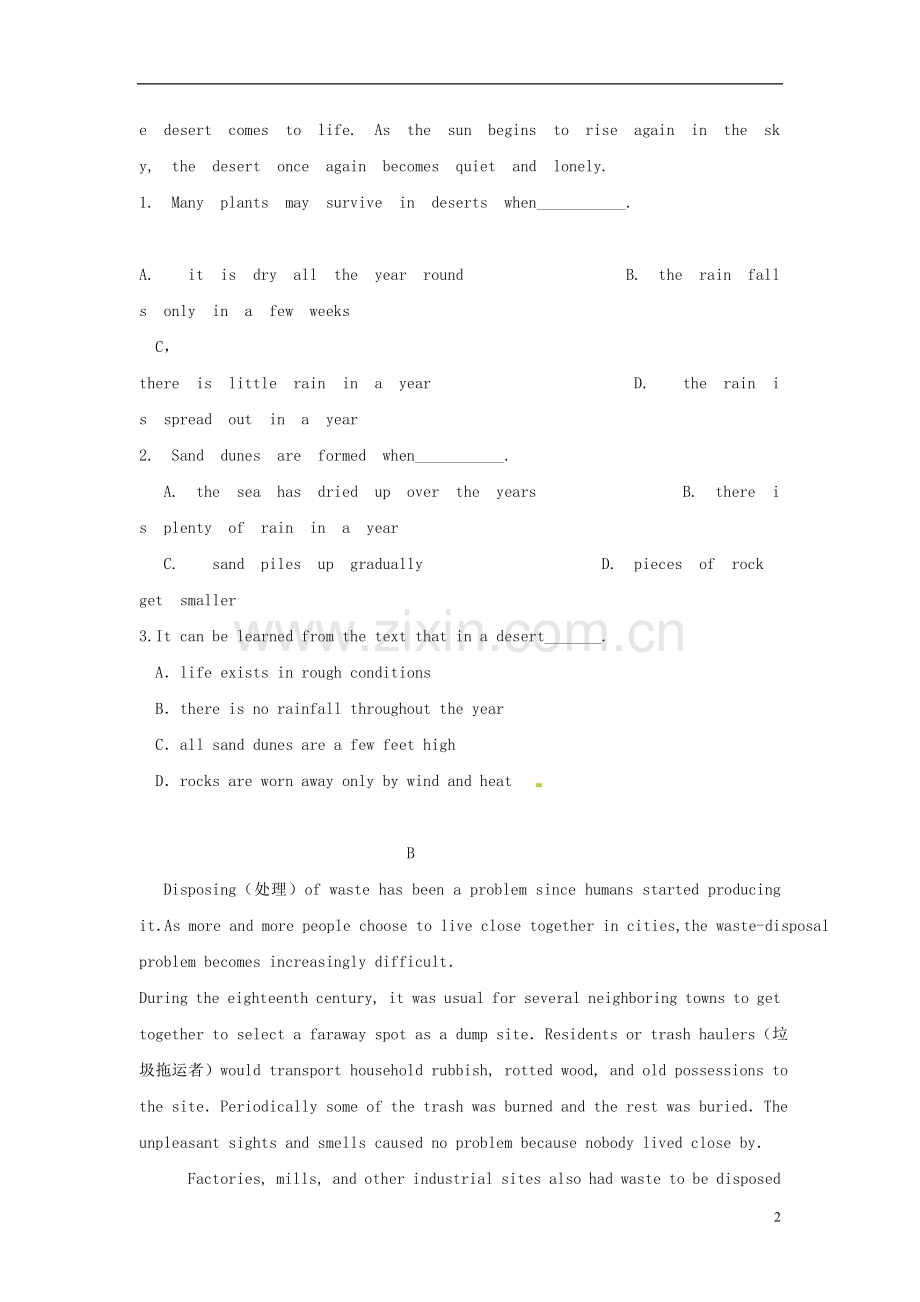 高一英语下学期期中试题4.doc_第2页