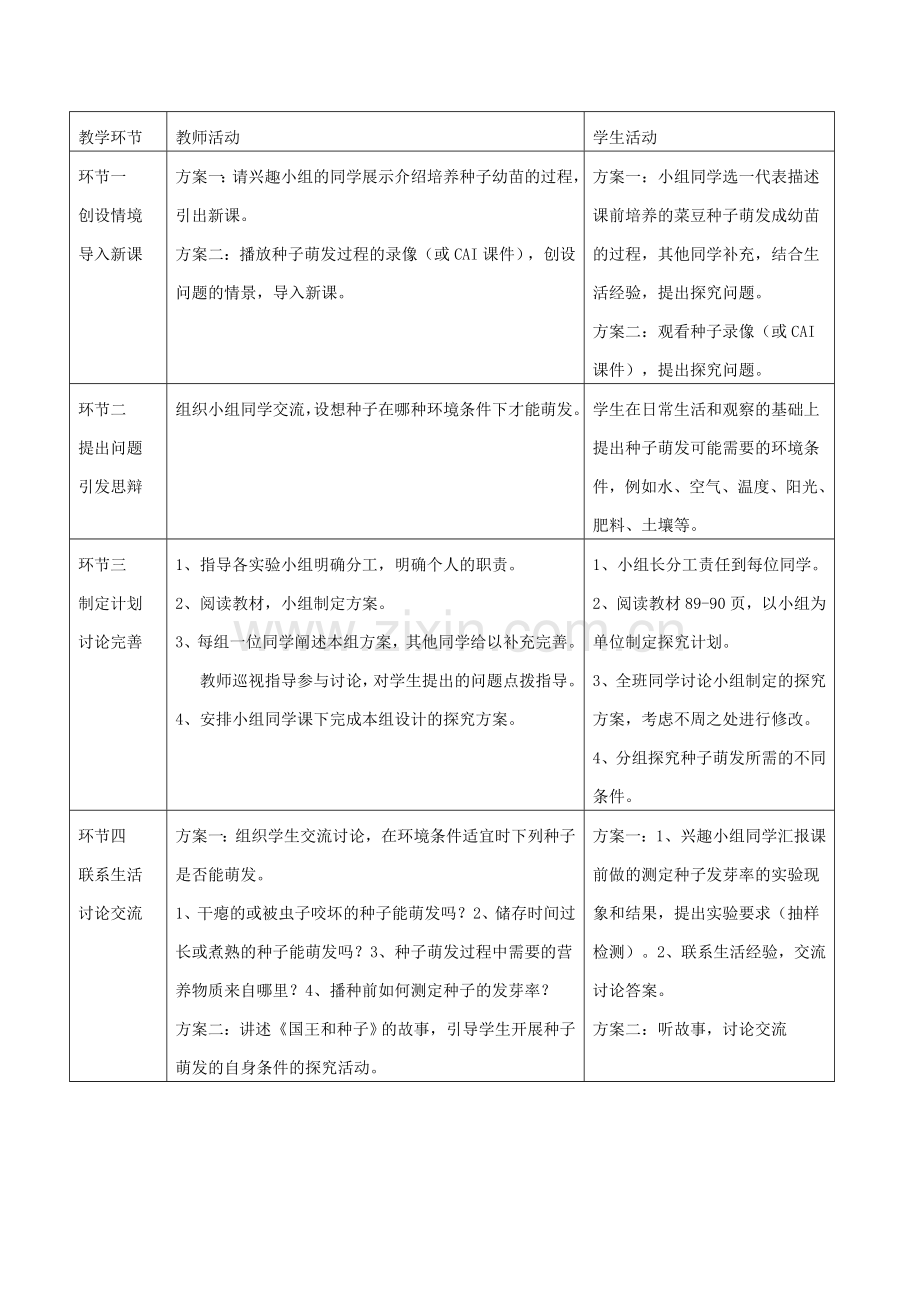 八年级生物上册----种子的萌发教学设计-新版济南版1.doc_第2页