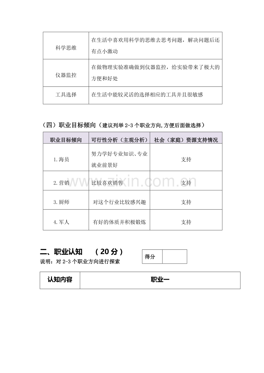 大学生职业生涯规划作品.doc_第3页