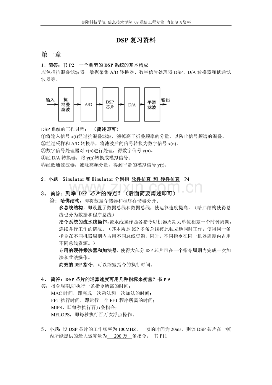 DSP复习资料.doc_第1页