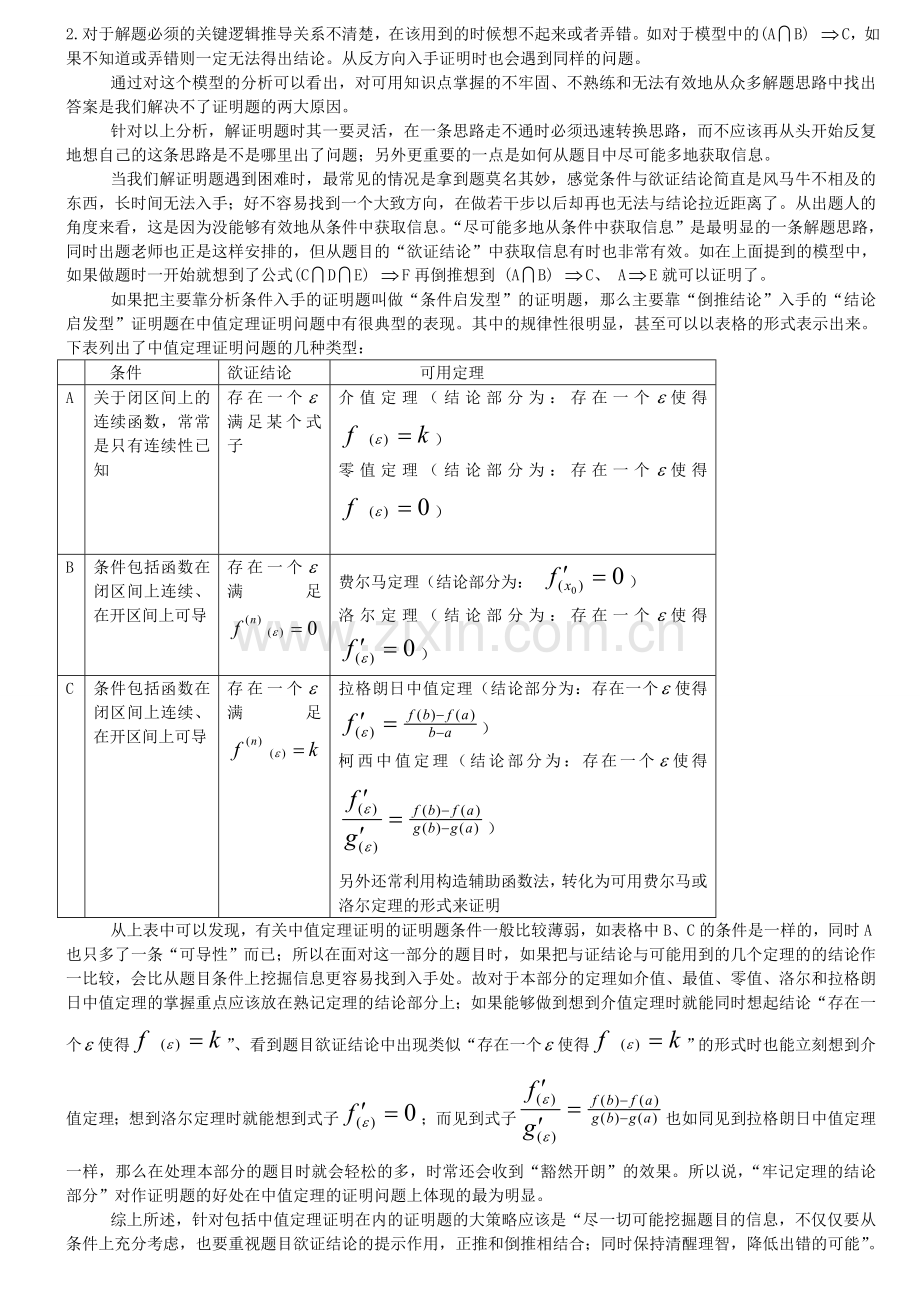 2013考研必备超经典的考研数学考点与题型归类分析总结.doc_第2页