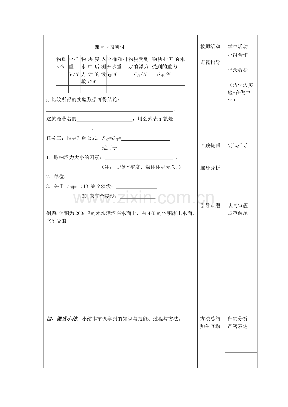 初中物理九年级浮力教学案.doc_第3页