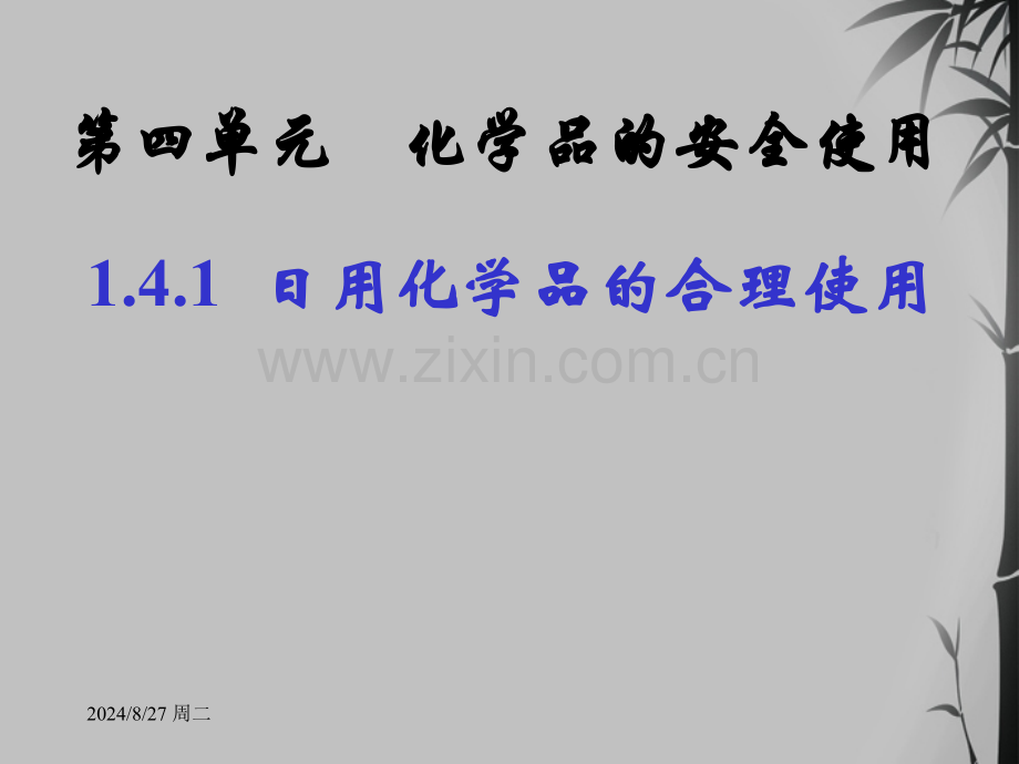 14化学品的安全使用——日用化学品的合理使用课件1苏教版选修.pptx_第1页