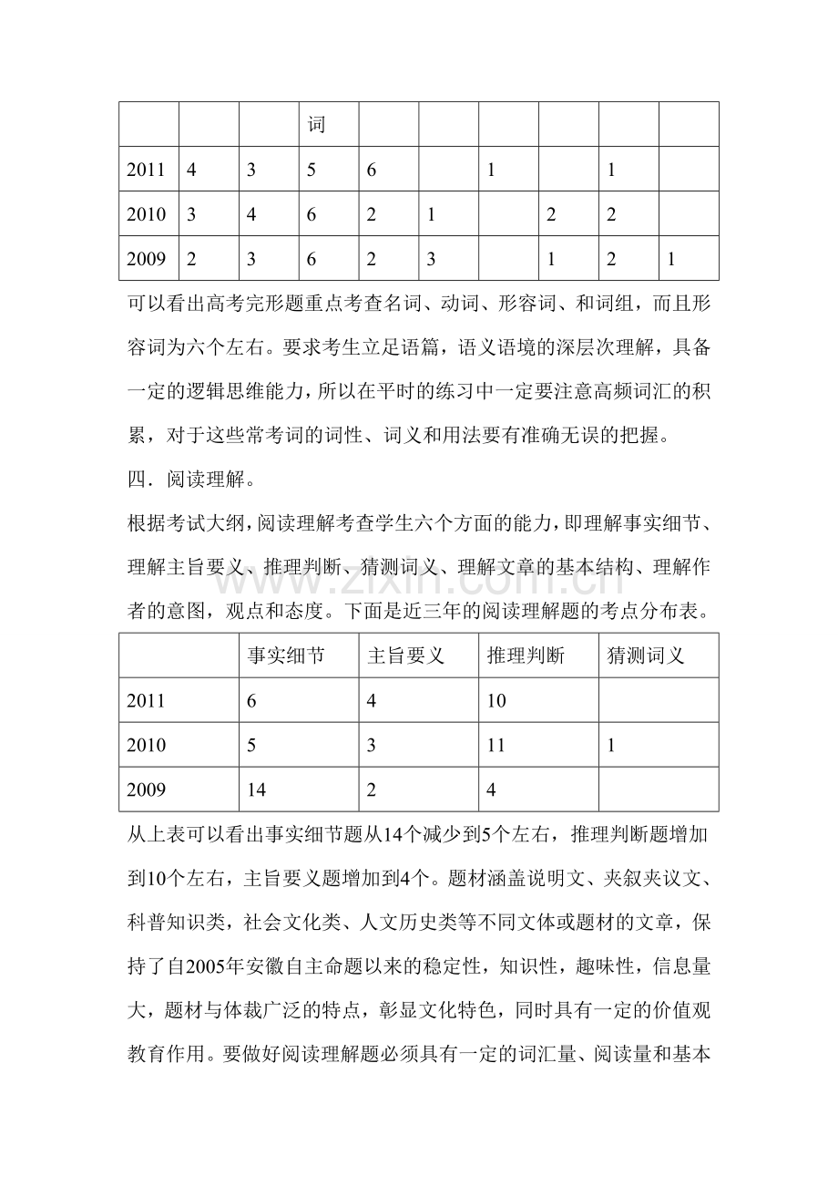 近三年安徽高考英语试题分析及高考复习建议.doc_第3页