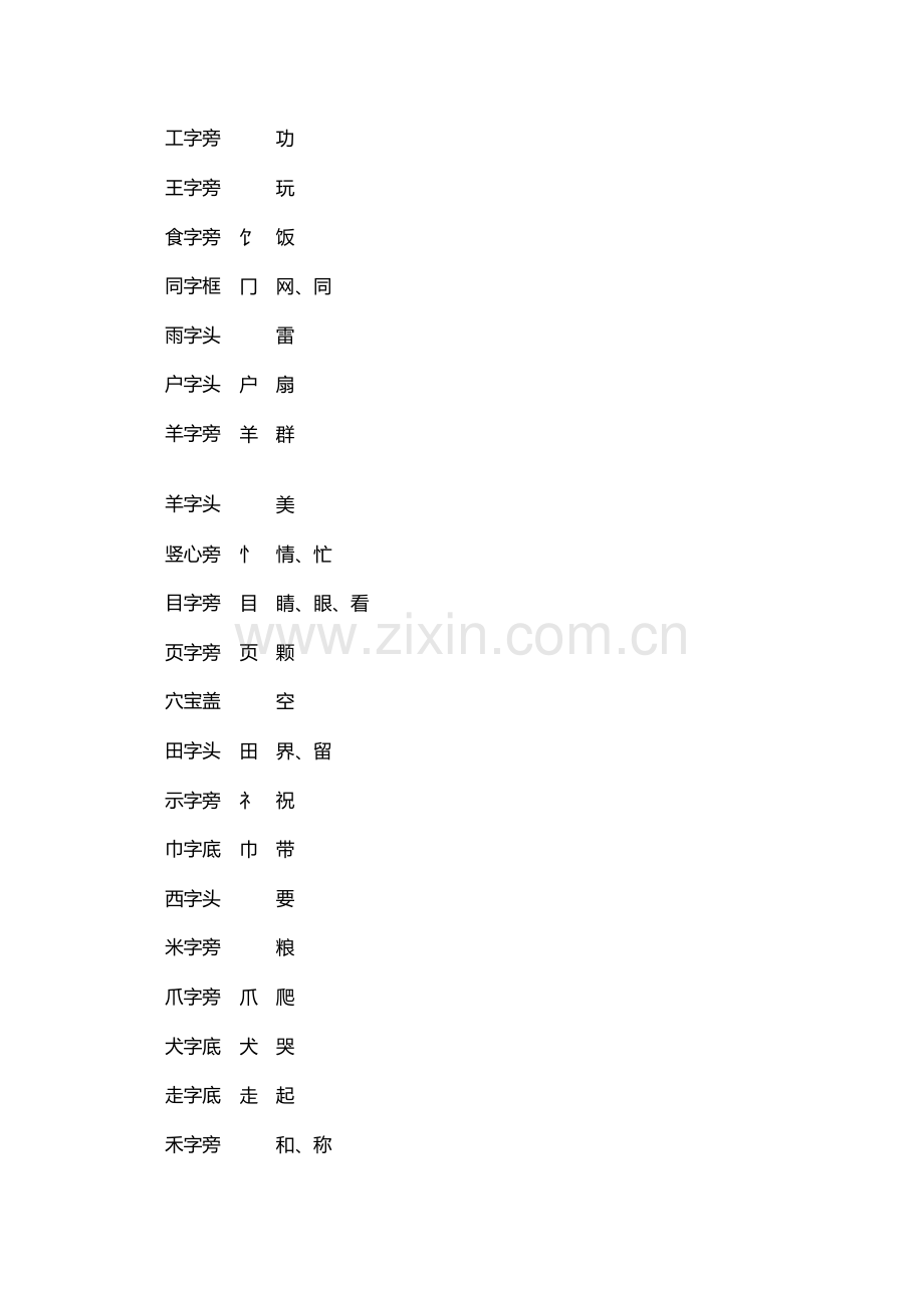 一年级下册语文期末归类复习资料偏旁汇总二│苏教版.doc_第2页