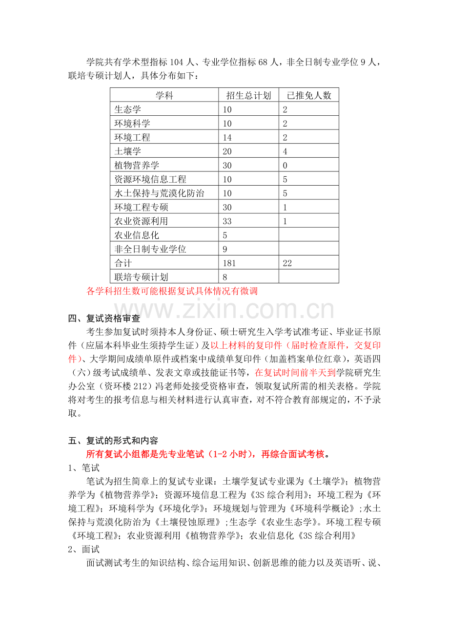 资源与环境学院硕士研究生复试工作方案.doc_第2页