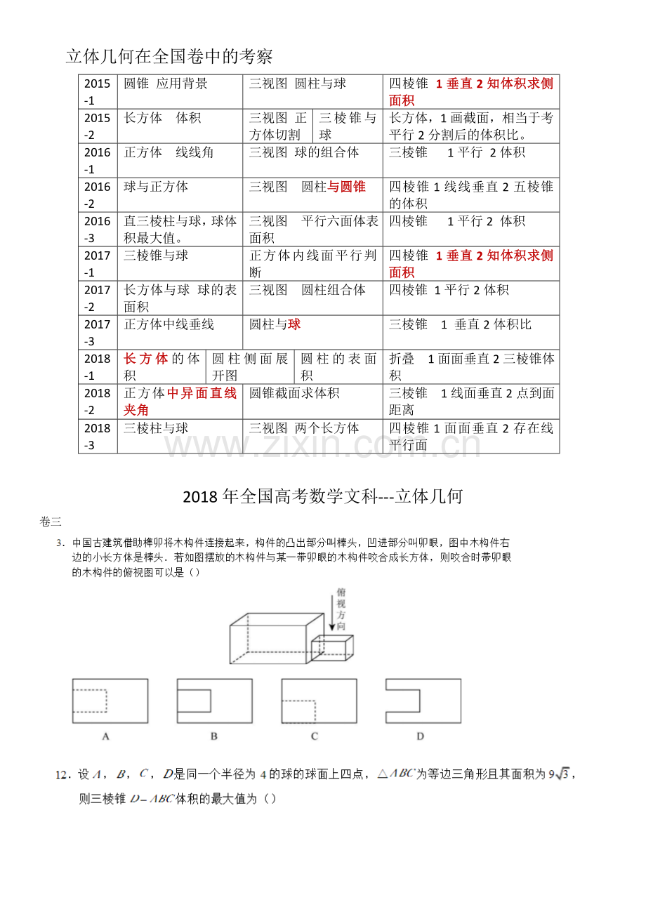 20152018立体几何汇总.doc_第1页