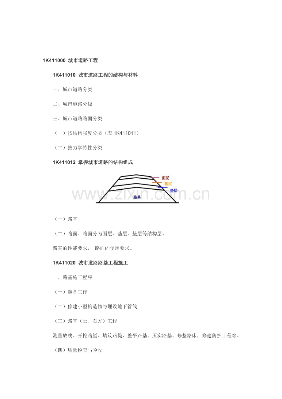 一级建造师考试市政公用工程重点复习笔记DOC.doc_第1页