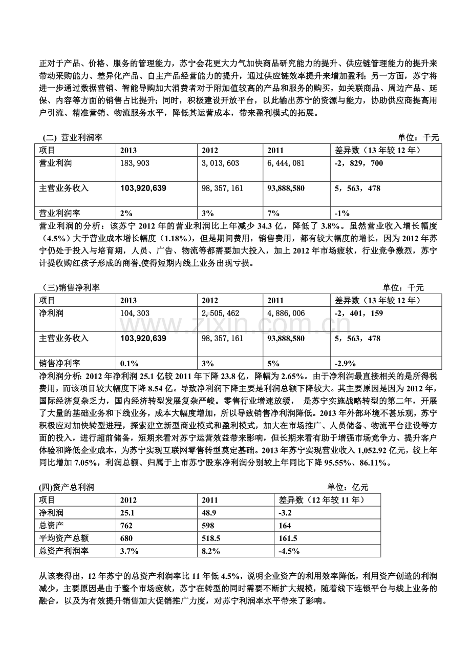 苏宁获利能力分析.doc_第3页