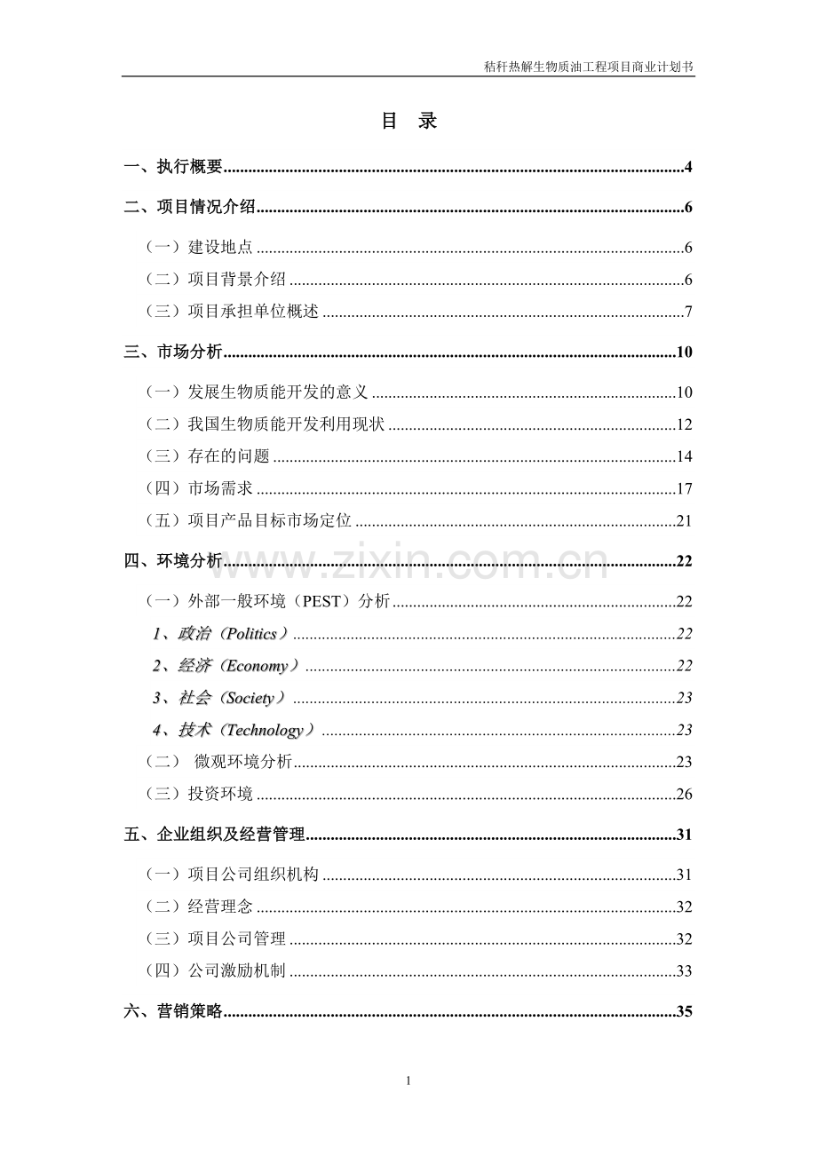 秸秆热解生物质油工程项目商业计划书学士学位论文.doc_第2页