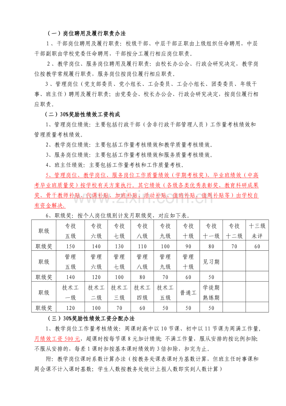 高完中教师绩效工资分配方案2.doc_第2页