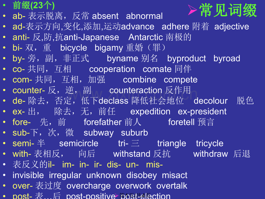 附录课程—附录6基础词根词缀总结.pptx_第1页