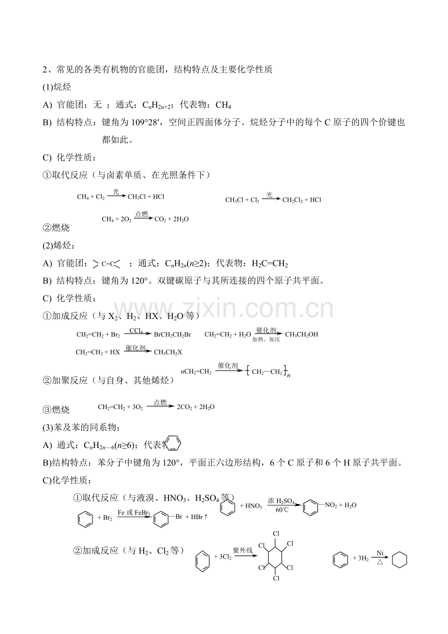 高考有机化学必修部分知识点归纳及配套练习.doc_第2页