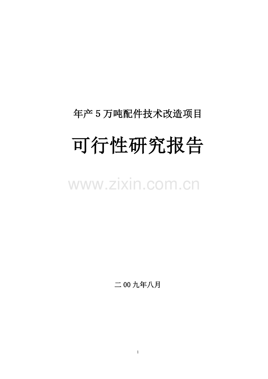 年产5万吨汽车弹簧扁钢技改项目可行性研究报告.doc_第1页